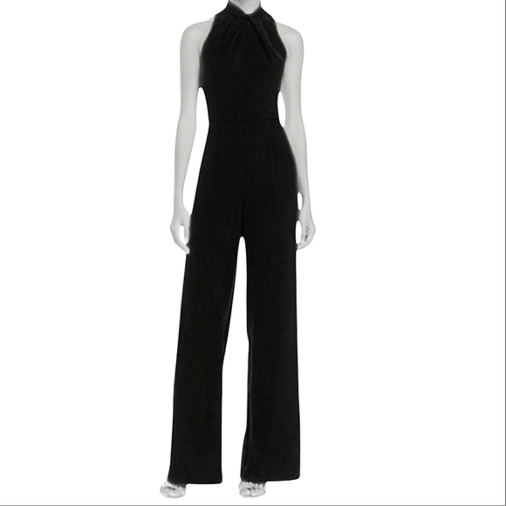 Black Halo Black Halter Jumpsuit